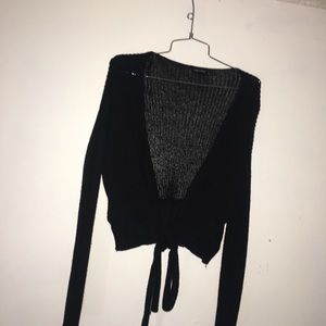 F21 Black Wrap Sweater. Size S/M